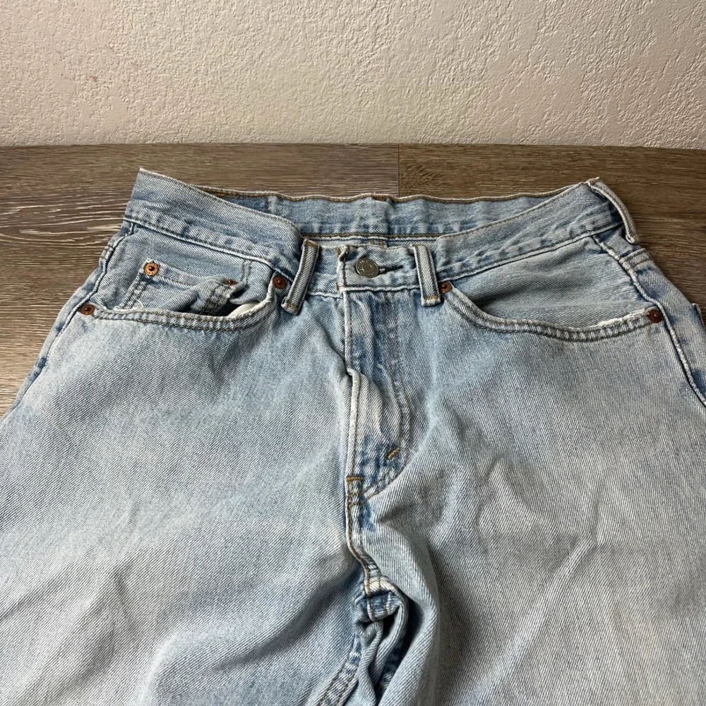 Levis 550 Jeans Mens 31x30 Light Wash Relaxed Tapered Distressed Vintage 90s